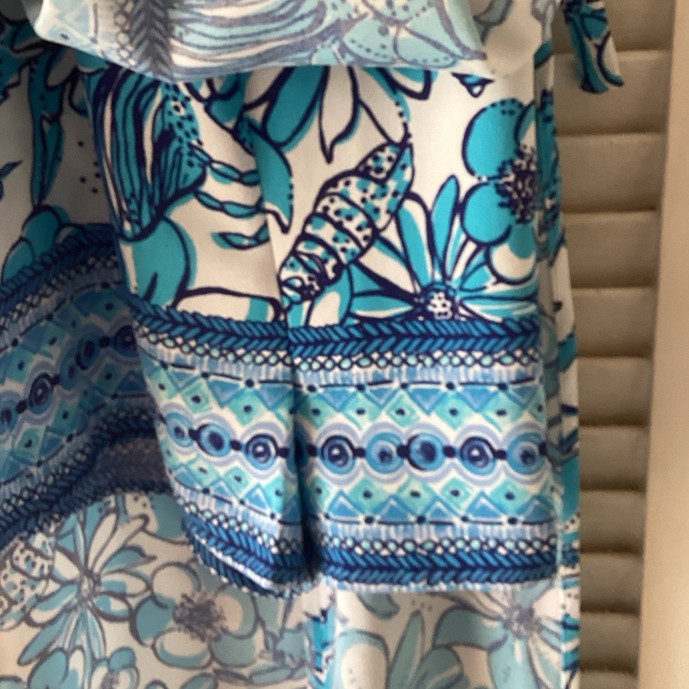 Lilly Pulitzer Blue and White Floral women’s One-Piece maxi romper - Picture 4 of 5